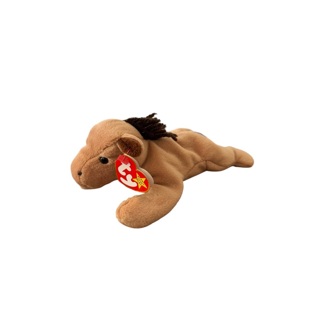 Ty DERBY Horse Beanie Baby Original 1995 RETIRED Plush Toy Equestrian VTG